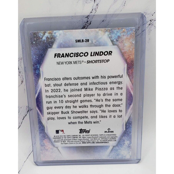 2023 Topps Series 1 Stars Of MLB #SMLB-28 Francisco Lindor New York Mets - Picture 2 of 4